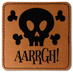 Pirate Faux Leather Iron On Patch - Square (Personalized)