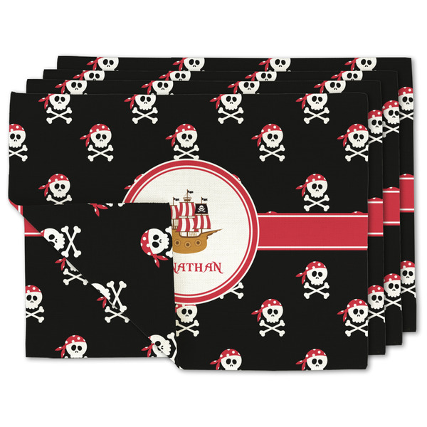 Custom Pirate Double-Sided Linen Placemat - Set of 4 w/ Name or Text