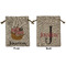 Pirate Medium Burlap Gift Bag - Front and Back