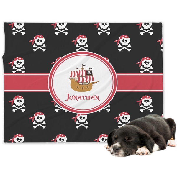 Custom Pirate Dog Blanket - Large (Personalized)