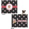 Pirate Microfleece Dog Blanket - Large- Front & Back