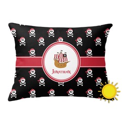 Pirate Outdoor Throw Pillow (Rectangular) (Personalized)