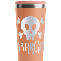 Pirate RTIC Everyday Tumbler with Straw - 28oz - Peach - Double-Sided (Personalized)