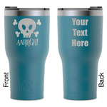 Pirate RTIC Tumbler - Dark Teal - Laser Engraved - Double-Sided (Personalized)