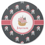 Pirate Round Rubber Backed Coaster (Personalized)