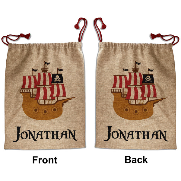 Custom Pirate Santa Sack - Front & Back (Personalized)