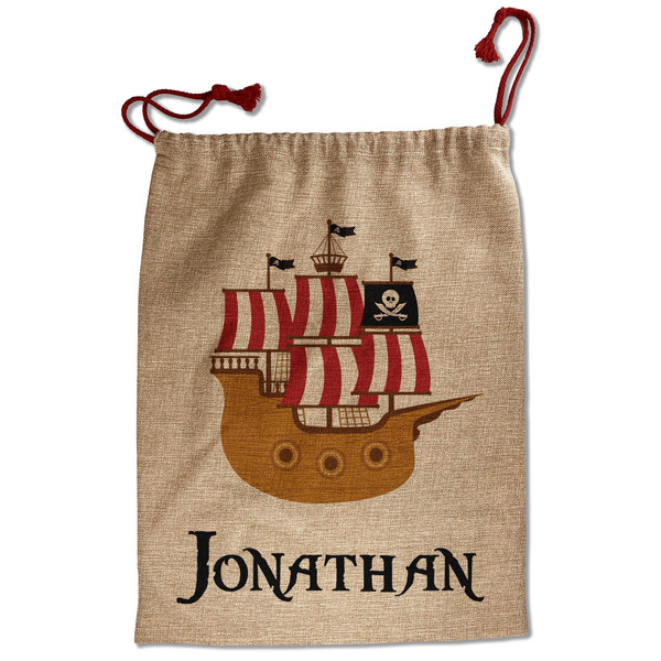 Custom Pirate Santa Sack - Front (Personalized)