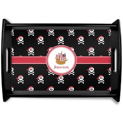 Pirate Black Wooden Tray - Small (Personalized)