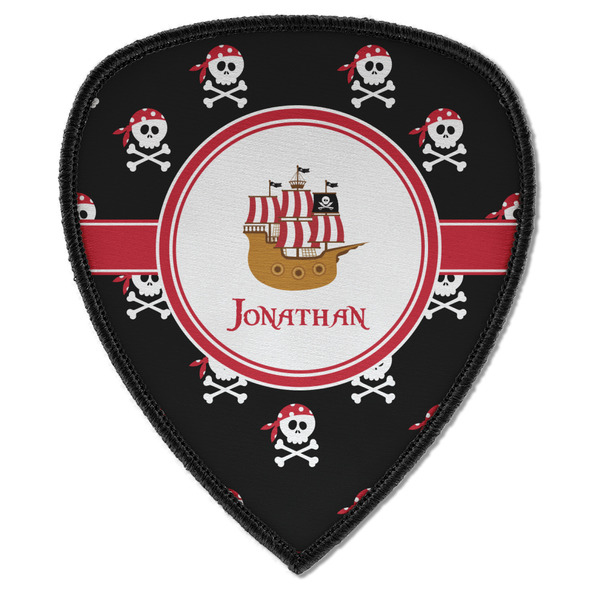 Custom Pirate Iron on Shield Patch A w/ Name or Text