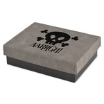 Pirate Small Gift Box w/ Engraved Leather Lid (Personalized)