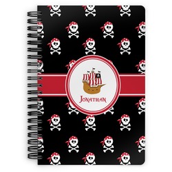 Pirate Spiral Notebook - 7x10 w/ Name or Text