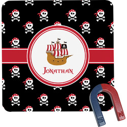 Pirate Square Fridge Magnet (Personalized)