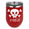 Pirate Stainless Wine Tumblers - Red - Double Sided - Front