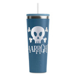 Pirate RTIC Everyday Tumbler with Straw - 28oz - Steel Blue - Double-Sided (Personalized)