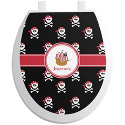 Pirate Toilet Seat Decal - Round (Personalized)