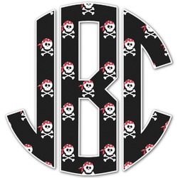 Pirate Monogram Decal - Large (Personalized)
