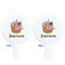 Pirate White Plastic 7" Stir Stick - Double Sided - Round - Front & Back