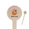 Pirate Wooden 4" Food Pick - Round - Closeup