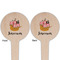 Pirate Wooden 4" Food Pick - Round - Double Sided - Front & Back