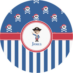 Blue Pirate Multipurpose Round Labels - 1" (Personalized)