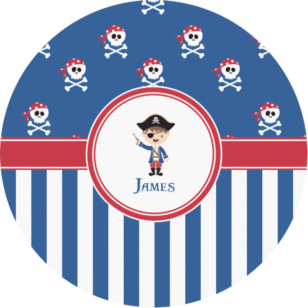 Custom Blue Pirate Multipurpose Round Labels - 1" (Personalized)