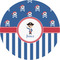 Blue Pirate 1" Multipurpose Round Labels - Single Sticker