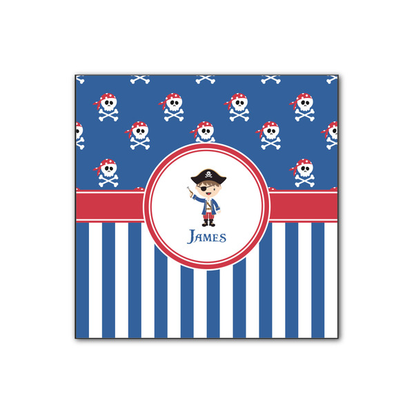 Custom Blue Pirate Wood Print - 12x12 (Personalized)