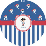 Blue Pirate Multipurpose Round Labels - Custom Sized (Personalized)