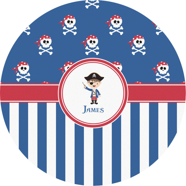 Custom Blue Pirate Multipurpose Round Labels - Custom Sized (Personalized)