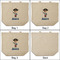 Blue Pirate 3 Reusable Cotton Grocery Bags - Front & Back View