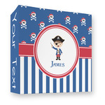 Blue Pirate 3 Ring Binder - Full Wrap - 3" (Personalized)