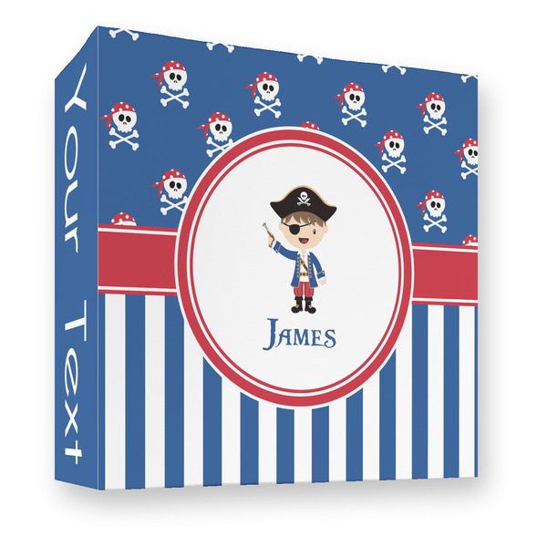 Custom Blue Pirate 3 Ring Binder - Full Wrap - 3" (Personalized)