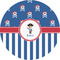 Blue Pirate 5" Multipurpose Round Label - Single Sticker