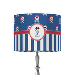 Blue Pirate 8" Drum Lamp Shade - Fabric (Personalized)