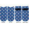 Blue Pirate Adult Ankle Socks - Double Pair - Front and Back - Apvl