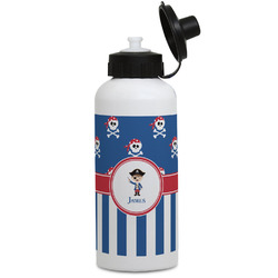 Blue Pirate Water Bottles - Aluminum - 20 oz - White (Personalized)