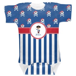 Blue Pirate Baby Bodysuit 6-12 (Personalized)