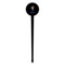 Blue Pirate Black Plastic 4" Food Pick - Round - Single Pick