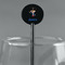 Blue Pirate Black Plastic 5.5" Stir Stick - Round - Main