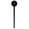 Blue Pirate Black Plastic 6" Food Pick - Round - Single Pick