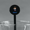 Blue Pirate Black Plastic 7" Stir Stick - Round - Main