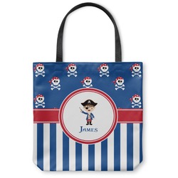 Blue Pirate Canvas Tote Bag - Large - 18"x18" (Personalized)