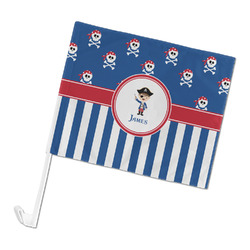 Blue Pirate Car Flag - Large (Personalized)