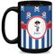 Blue Pirate Coffee Mug - 15 oz - Black Full