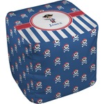 Blue Pirate Cube Pouf Ottoman - 18" (Personalized)