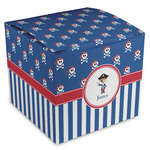 Blue Pirate Cube Favor Gift Boxes (Personalized)