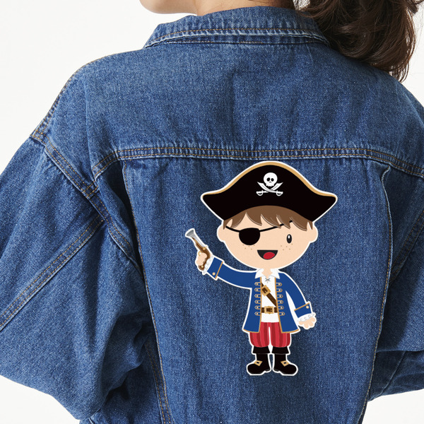 Custom Blue Pirate Twill Iron On Patch - Custom Shape - 3XL - Set of 4