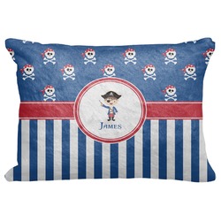 Blue Pirate Decorative Baby Pillowcase - 16"x12" (Personalized)