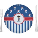 Blue Pirate 10" Glass Lunch / Dinner Plates - Single or Set (Personalized)