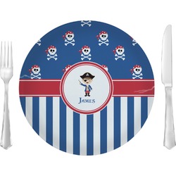 Blue Pirate Glass Lunch / Dinner Plate 10" (Personalized)
